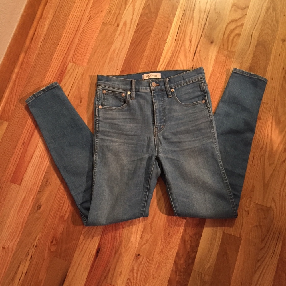Madewell 10" high rise jeans, light wash, size 26